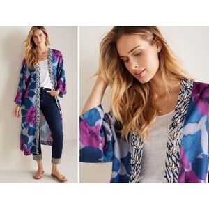 Soft Surroundings Artika Topper Kimono Open Front Jacket